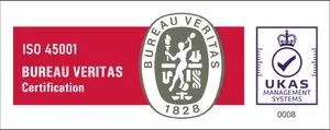 ISO 45001 certified, occupational health and safety